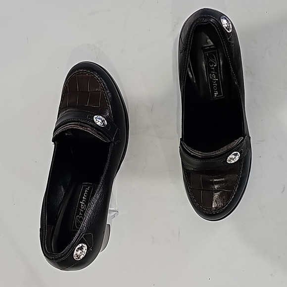 Brighton Debra Brown Leather pumps block heel Size 7.5 - Picture 5 of 10